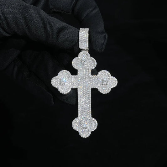 925 VVS Moissanite Cross Pendant (74.44mm*42.59mm)