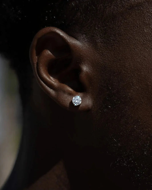 925 & VVS Moissanite Stud Earrings