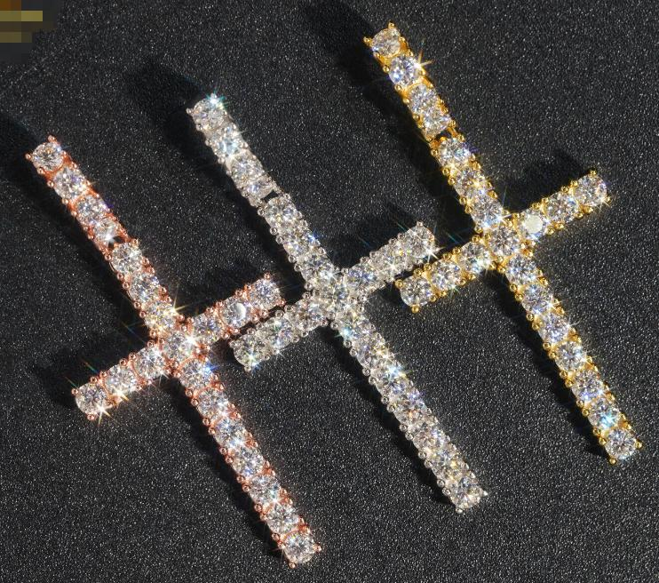 925S VVS Moissanite Cross Pendant 2.5ct